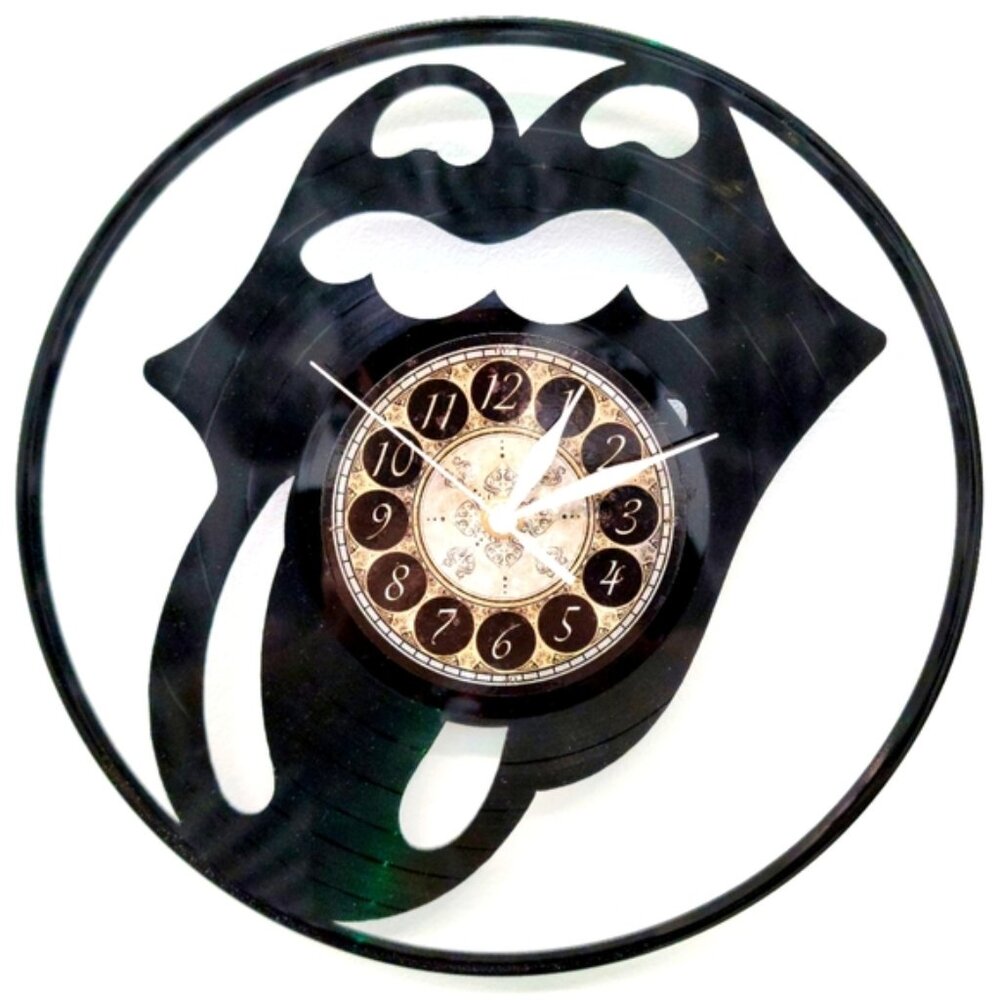 THE ROLLING STONES vinyl record clock